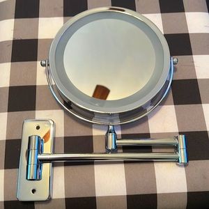 Two Sided Vanity Mirror with Light Ring